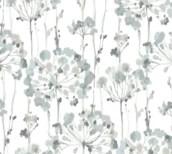 York CI2426 Blue Gray Flourish Wallpaper