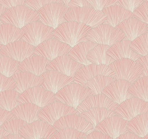 York CI2334 Coral Luminous Ginkgo Wallpaper