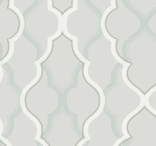 York CI2397 Silver Double Damask Wallpaper