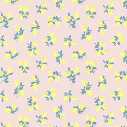 Brewster Citron Soft Pink Juicy Lemon Wallpaper