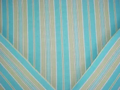 Laura Kiran Corfu Stripe Teal Jade Fabric