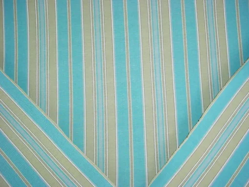 Laura Kiran Corfu Stripe Teal Jade Fabric