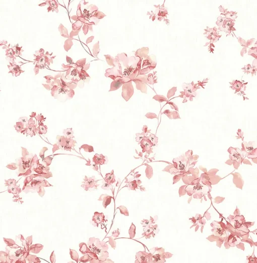 Brewster Cyrus Rose Floral Wallpaper