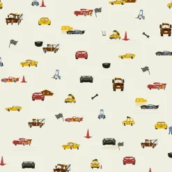 York DI0922 Cream Disney and Pixar Cars Racing Spot Wallpaper