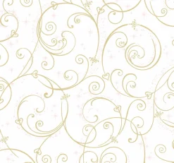 York DI0905 Gold/Glitter Disney Princess Perfect Scroll Wallpaper