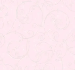 York DI0904 Pink/ Glitter Disney Princess Perfect Scroll Wallpaper