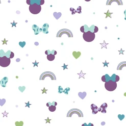 York DI0990 Purple Disney Minnie Mouse Rainbow Wallpaper