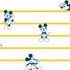 York DI0931 Yellow Disney Mickey Mouse Stripe Wallpaper