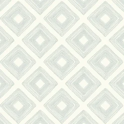 York Diamond Sketch Eggshell Blue Magnolia Home Vol. II Wallpaper