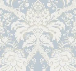 York DM4955 Blue French Artichoke Dam Wallpaper