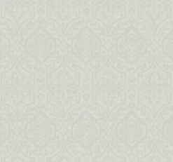 York DM5036 Gray Catherdral Damask Wallpaper