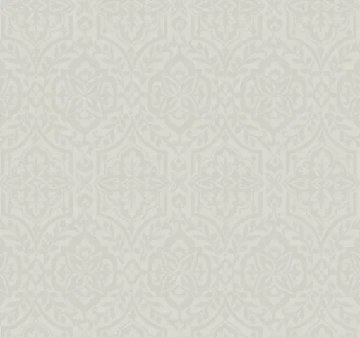 York DM5036 Gray Catherdral Damask Wallpaper