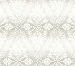York DM4934 Gray Tudor Diamond Damask Wallpaper
