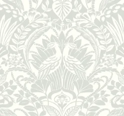 York DM4998 Green Egret Damask Wallpaper