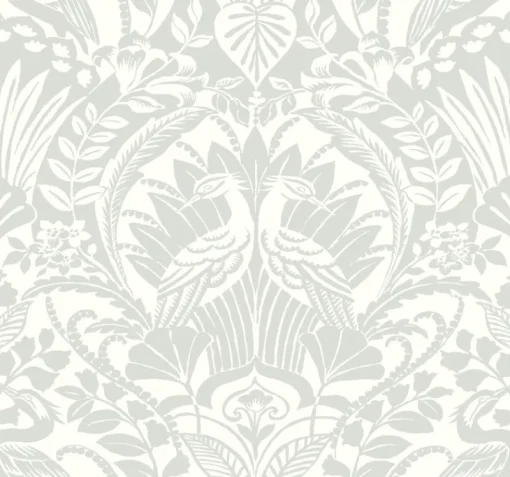 York DM4998 Green Egret Damask Wallpaper
