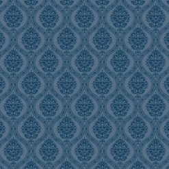 York DM5030 Navy Petite Ogee Wallpaper