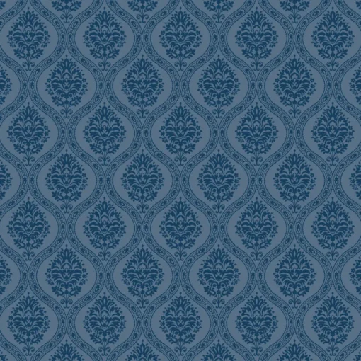 York DM5030 Navy Petite Ogee Wallpaper