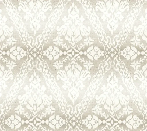 York DM4933 Off White Tudor Diamond Damask Wallpaper