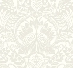 York DM4997 Taupe Egret Damask Wallpaper