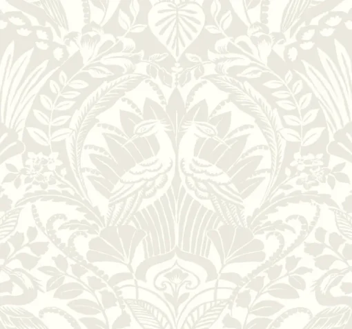 York DM4997 Taupe Egret Damask Wallpaper