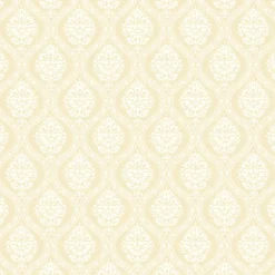 York DM5029 Yellow Petite Ogee Wallpaper
