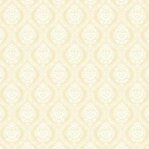 York DM5029 Yellow Petite Ogee Wallpaper