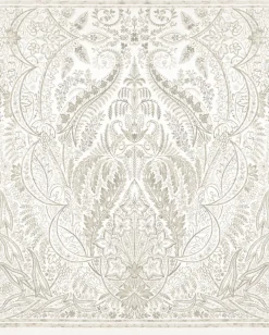 York DM4913M Beige White Jaipur Paisley Damas Wallpaper Mural