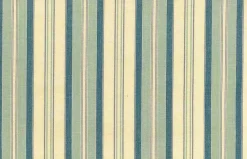 Laura Kiran Dover Stripe Cream Aqua Blue Fabric