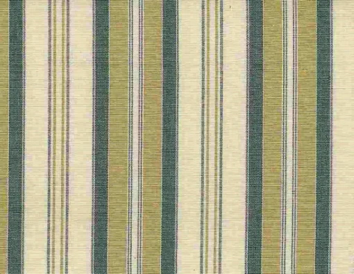 Laura Kiran Dover Stripe Cream Green Hay Fabribc