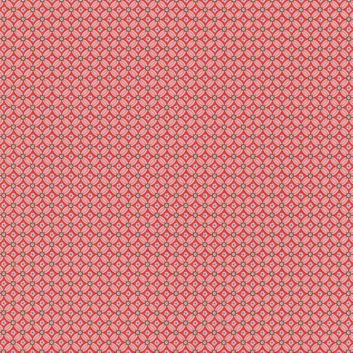 Brewster Eebe Red Floral Geometric Wallpaper