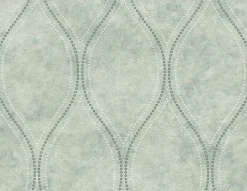 Brewster Eira Seafoam Marble Ogee Wallpaper