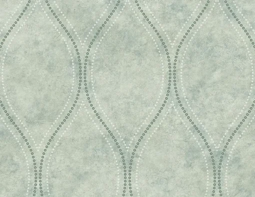 Brewster Eira Seafoam Marble Ogee Wallpaper
