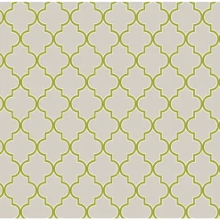 Stock/York ER8198 Pearl Grey Lime Green Waverly Buzzing Around Trellis Wallpaper