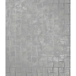 Brewster Evolve Cubist Silver Geometric Wallpaper