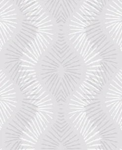 Brewster/ASP Feliz Silver Beaded Ogee Wallpaper