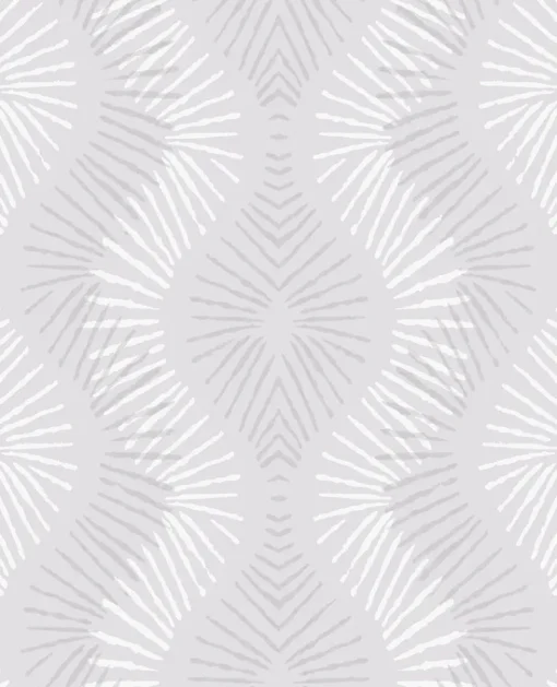 Brewster/ASP Feliz Silver Beaded Ogee Wallpaper