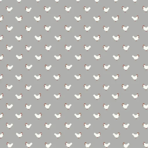 York FH4073 Gray/Red Roost Wallpaper
