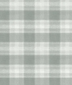 York FH4082 Sage Woven Buffalo Check Wallpaper