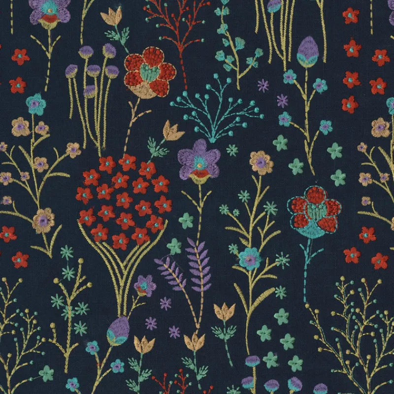 PKaufmann_inc/PKL Floral Feast Emb 410522 Twilight PK Lifestyles Fabric