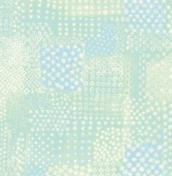 Brewster/ASP Flower Power Green Patchwork Wallpaper