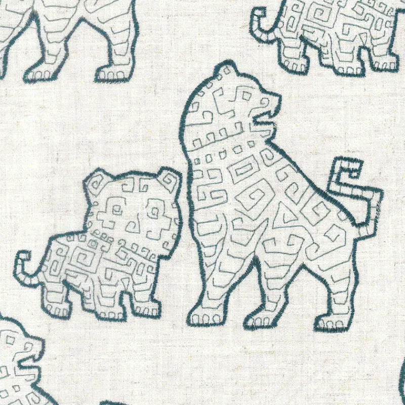 Regal Foo Dog Aegean Fabric