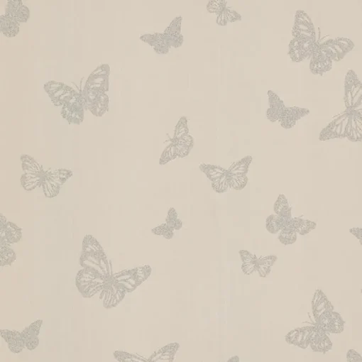 Brewster For Your Bath III Café Pearl Butterfly Wallpaper