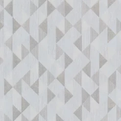 Brewster For Your Bath III Ethan Silver Triangle Wallpaper