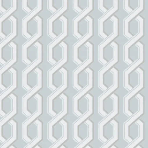 Brewster For Your Bath III Twist Blue Geometric Wallpaper