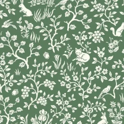 York Fox & Hare Forest Green Magnolia Home Vol. II Wallpaper