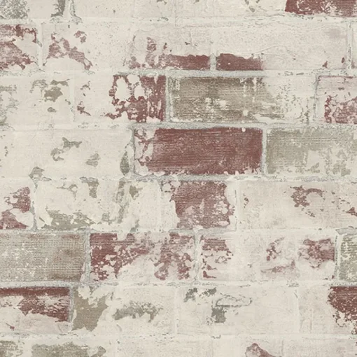 Stock/Patton G67988 Red Cream Brick Patton Wallpaper