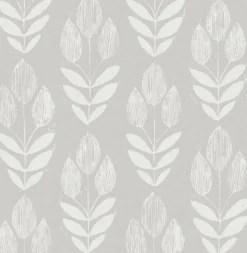 Brewster Garland Dove Block Tulip Wallpaper