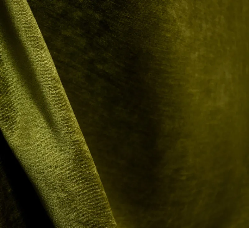 Stock/De Leo Green Chenille Upholstery Fabric Leolaris Glade