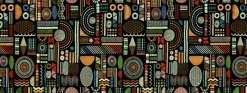 Covington Hieroglyphics 150 Mardi Gras Fabric