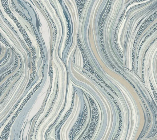 York HO2173 Blue Streaming Cheetah Wallpaper